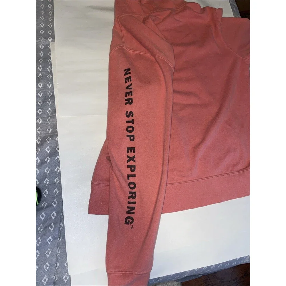 The North Face Box Logo Hoodie Mens Medium Salmon Colorway